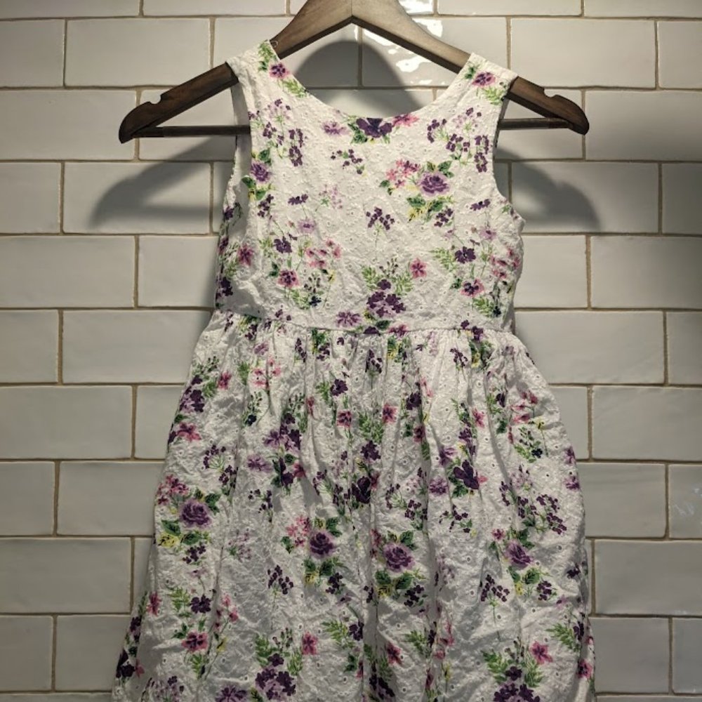 Jane and Jack size 6 purple and white floral dress.